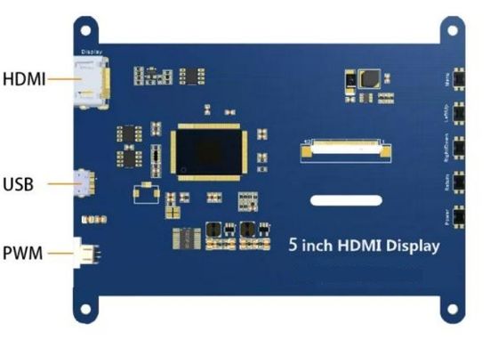 HDMI-Schnittstelle 5 Zoll Tft LCD-Display Kapazitiv Resistiver Touch Raspberry Pi OS Ubuntu Windows