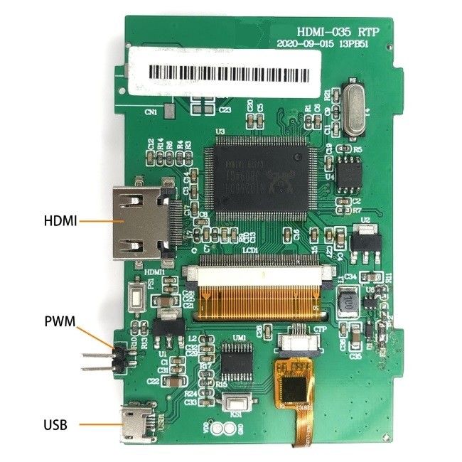 3.5Hdmi-Lcd-Bildschirm 320*480 Raspberry Pi Anzeige Berührungskontrolle Kapazitiv/Widerstand